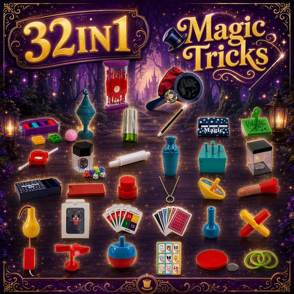 NEW TOYS Juego de trucos de magia para niños a partir de 6 años - Kit 32 en