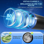 Hawkko Telescopio Portátil para Niños y Principiantes 80mm Apertura 500mm