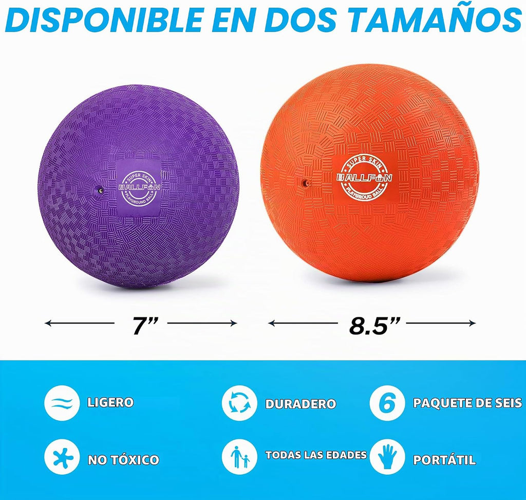 Bolas de esquivar y pelotas de juegos, juego de bolas de esquivar para niños y adultos, pelotas de patada y balonmano que rebotan para juegos al aire libre y en interiores - Incluye bomba y