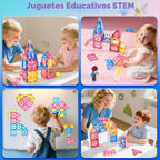 Diamond Magnetic Tiles Princess Castle Building Girls Toys Ages 3-12 Games