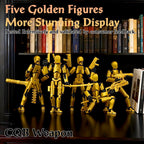 Juego de 13 figuras de acción Gatling Gun Titan (montadas), azul, Púrpura