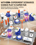 Kits de ciencia STEM para niños, kit de exploración de electrónica, 66 piezas de circuito de bricolaje, más de 1200 proyectos, juguetes educativos STEM regalos para niños y niñas de 3 4 5 6 7 8 9 10 11 12, manual de proyecto de color (idioma español no