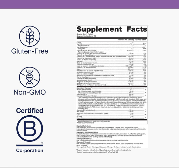 Metagenics Wellness Essentials Brain Health - Paquetes multivitamín...