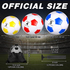 Foilswirl Juego de 12 pelotas de fútbol cristianas con bombas y bolsas con cordón, pelota de entrenamiento de fútbol al aire libre para niños, jóvenes y adultos, operación Navidad