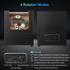Watch Winder para 3 relojes automáticos, motor japonés silencioso