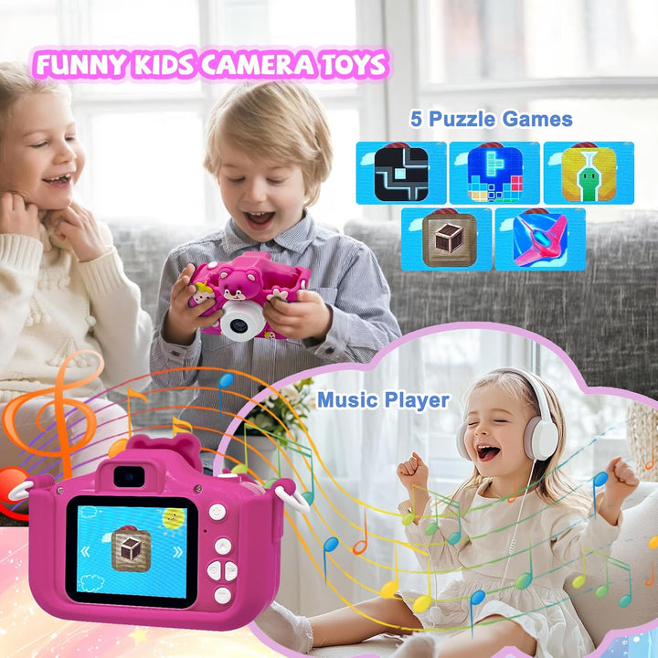 Cámara para niños, cámara digital para niños pequeños, cámara de ju...