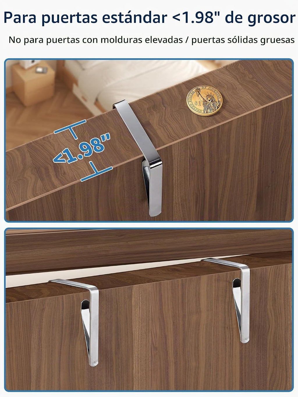 JARLINK Organizador sobre la puerta para dormitorio, despensa, baño