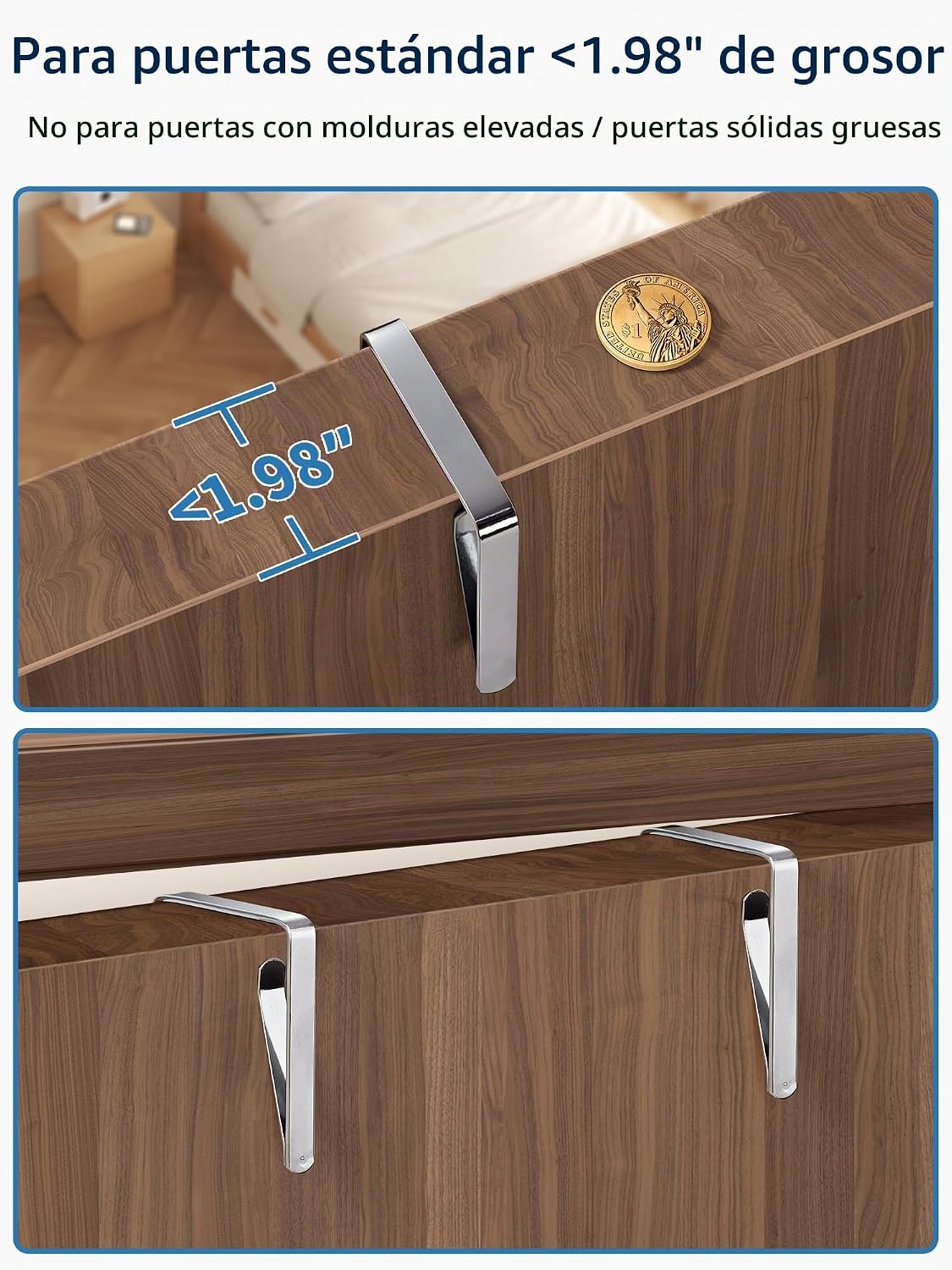 JARLINK Organizador sobre la puerta para dormitorio, despensa, baño