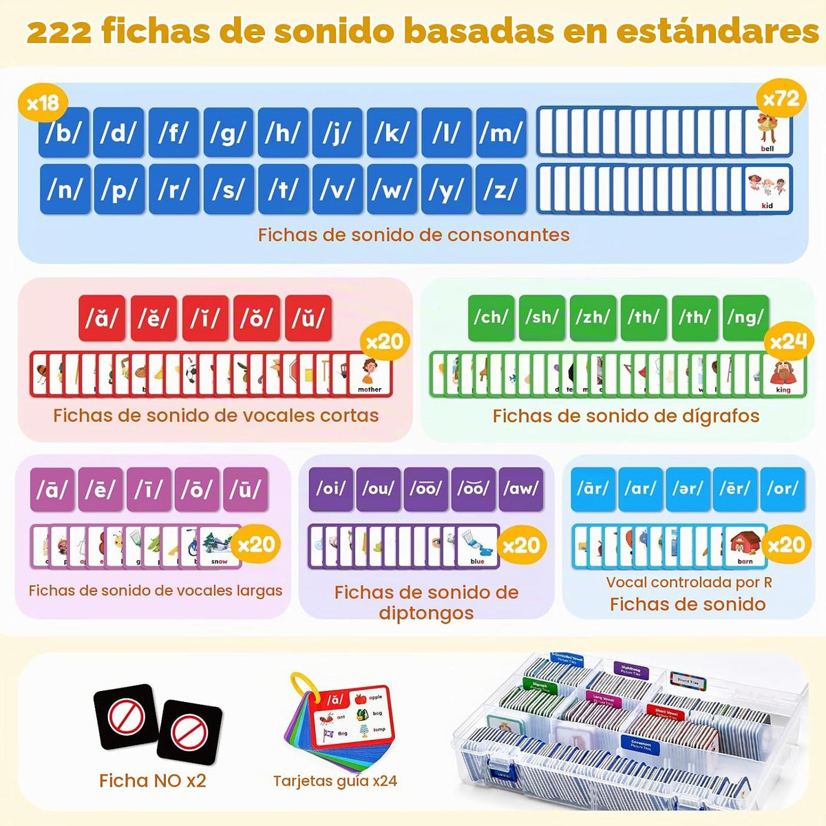 Joycat Azulejos magnéticos de clasificación de sonido, juego de conciencia