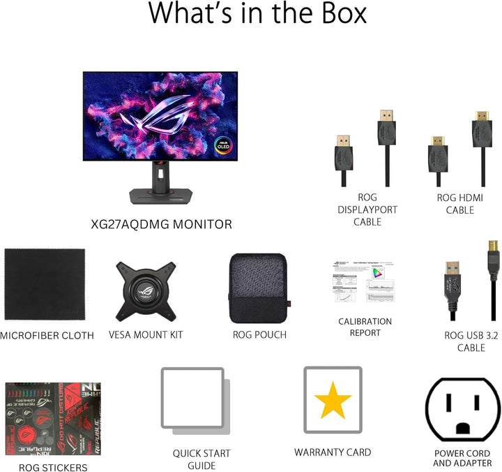 ASUS ROG Strix Monitor OLED para juegos de 27 pulgadas 1440P (XG27A...