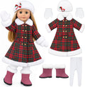 Set de Ropa y Accesorios para Muñeca Americana de 18 Pulgadas, 7 Piezas, Navidad