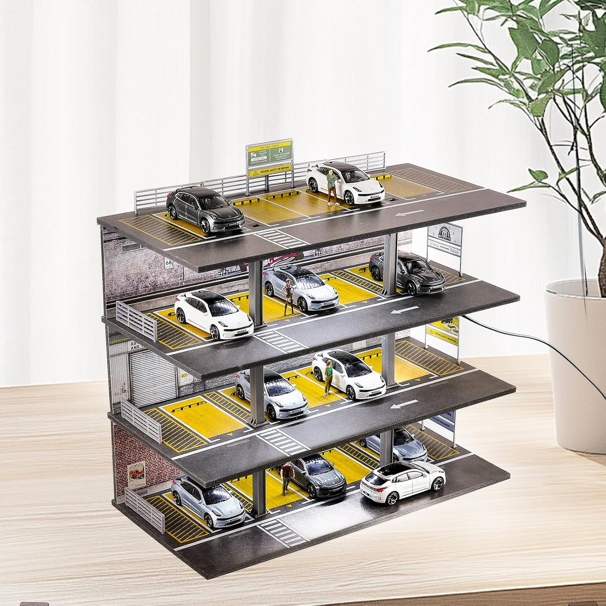 Vitrina de coche fundido a troquel de 4 niveles a escala 1/64