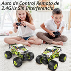Auto a control remoto, juguete de camión monstruo de 20 KM/H para edades de 5 a 7 años, autos RC todo terreno a escala 1:16 para niños y niñas de 4 a 7 años, camión RC todoterreno de 2.4 GHz