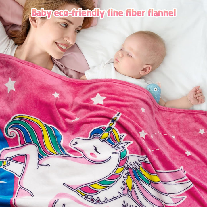 Regalos de unicornio y juguetes para niñas y niños - Manta que bril...