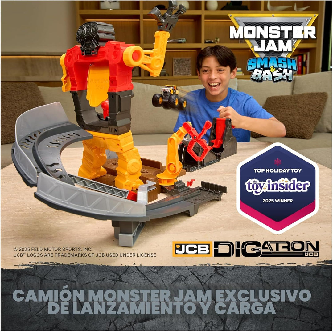 Monster Jam Smash &amp; Bash SmashBot Playset con lanzador, exclusi...