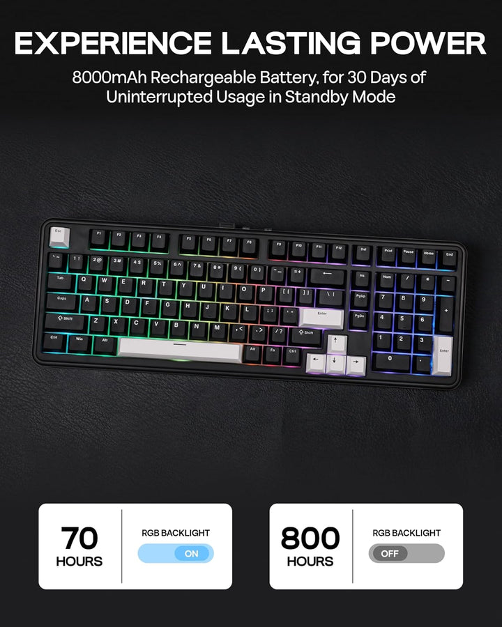 EPOMAKER TH99 Teclado mecánico inalámbrico de tres modos con baterí...