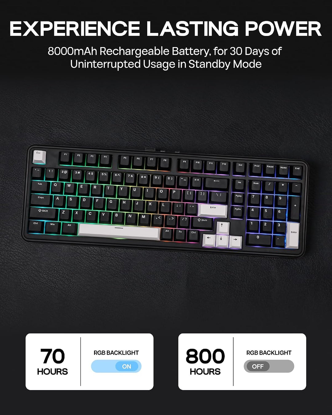 EPOMAKER TH99 Teclado mecánico inalámbrico de tres modos con baterí...