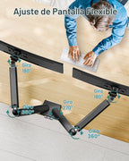 Soporte de escritorio con brazo de monitor doble para pantallas de máximo