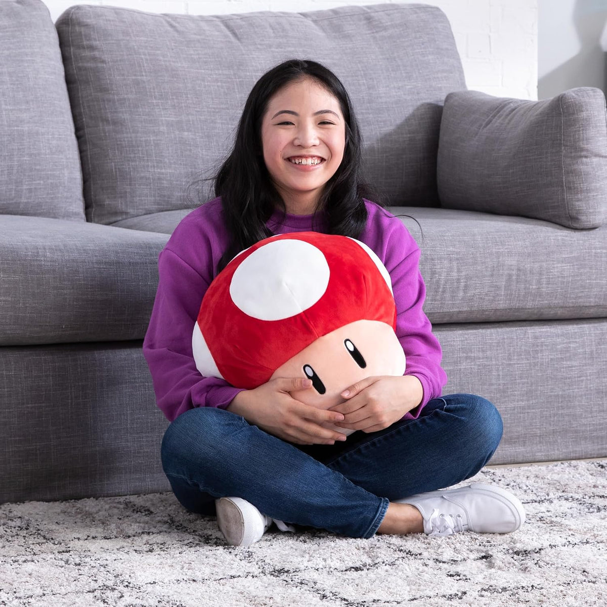 Club Mocchi Mocchi Mario Kart - Sombrero de Mario de peluche | Muy suave | ideal para niños y coleccionistas, Hongo
