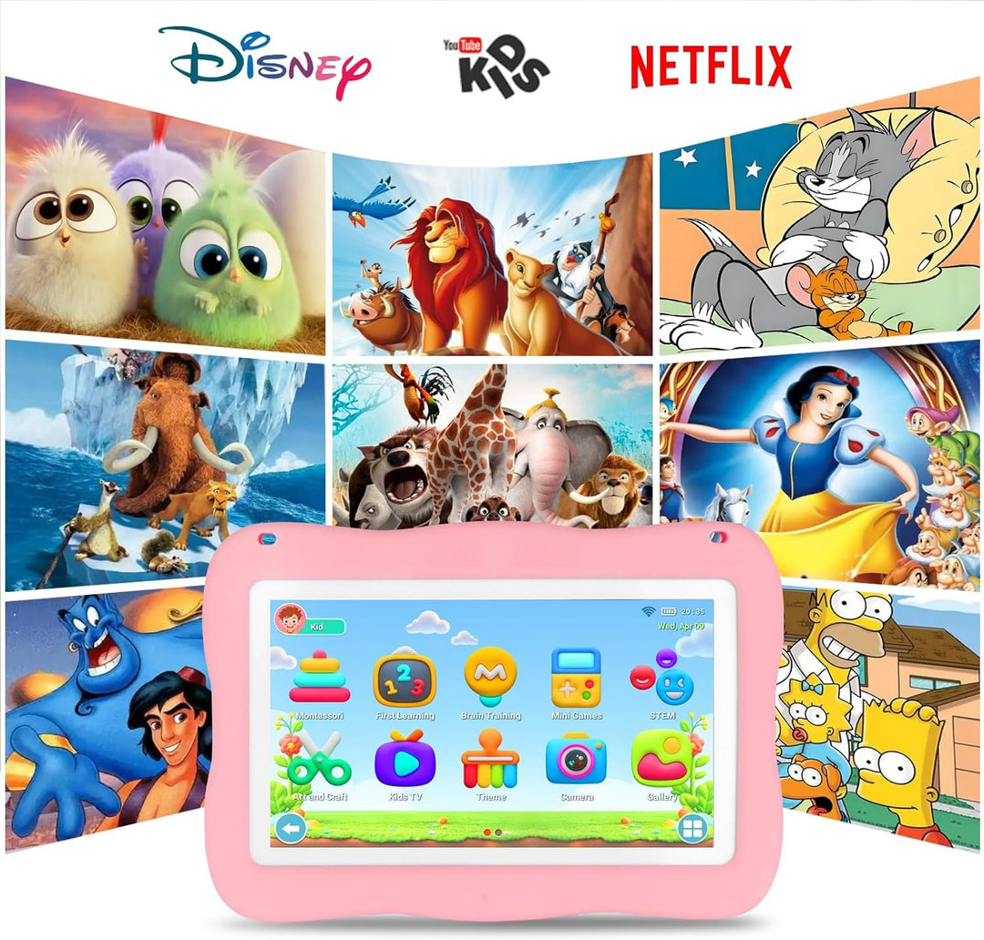 Tableta para niños de 32 GB para niños de 3 a 7 años con mucho cont...
