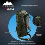 Mochila XP 240 ligera y robusta, diseñada para detectores de metales, 8 bolsillos