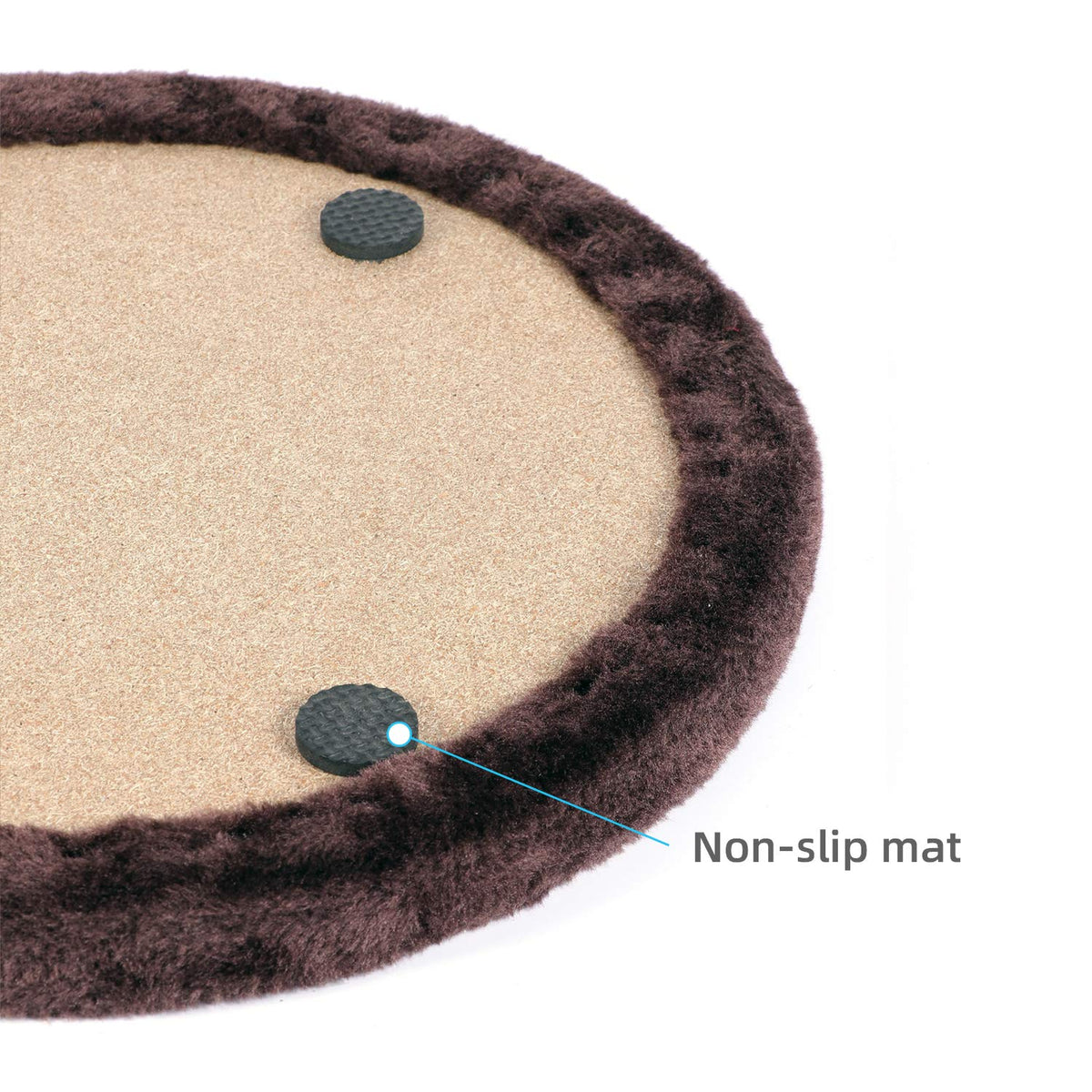 Happi N Pets Acicalador Automático Original para Gatos, Cepillo de Aseo en Arco con Almohadilla Rascadora de Madera Pesada, Poste para Frotarse y Juguete, Rascadores para la Cara del Gato y Masajeador