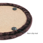 Happi N Pets Acicalador Automático para Gatos Grandes, Cepillo de Aseo en Arco con Almohadilla de Rascado de Madera Pesada, Poste para Frotarse y Juguete, Masajeador Corporal Rascadores Faciales para