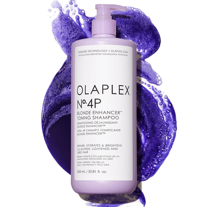 Olaplex No. 4P Blonde Enhancer Purple Toning Shampoo, Repairs, Hydr...