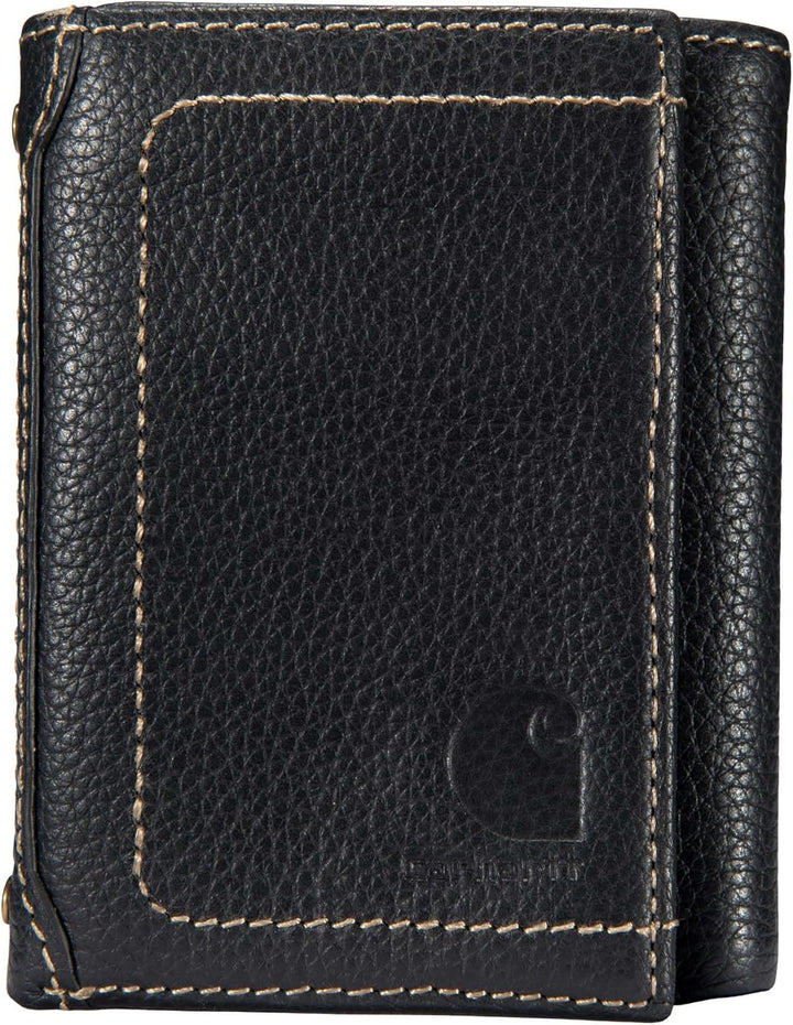 Carhartt Carteras de cuero de grano completo para hombre, diseño du...