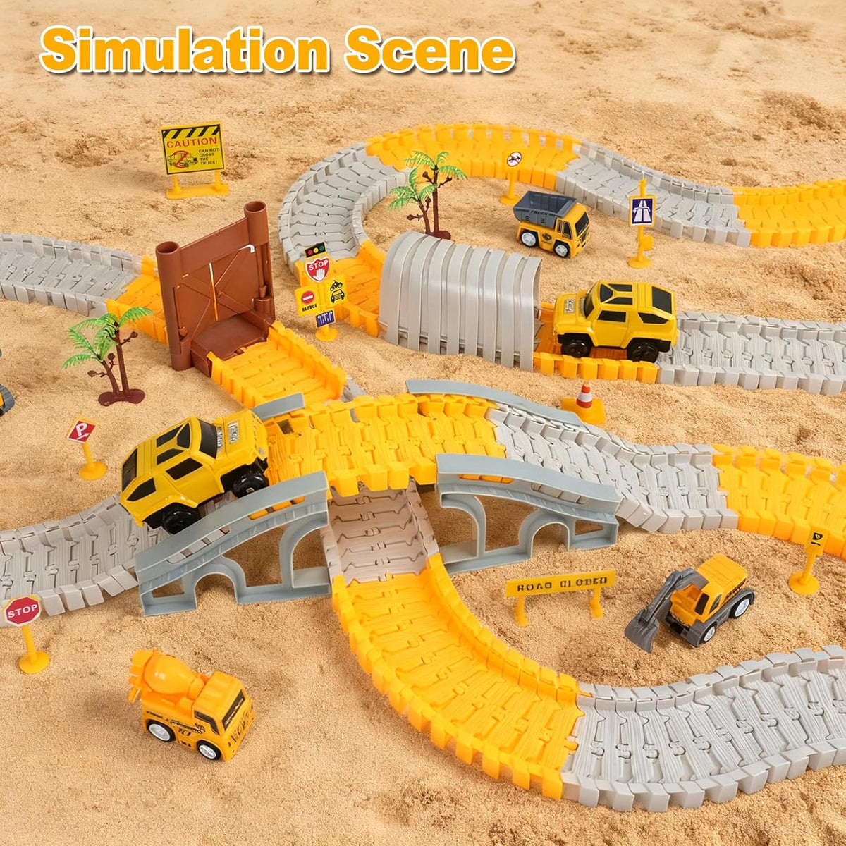 BEMITON Pista de Carreras de Construcción Juguetes para Niños - Reg...
