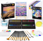 Nicpro Juego de lienzos de pintura acrílica de 92 piezas para adultos con