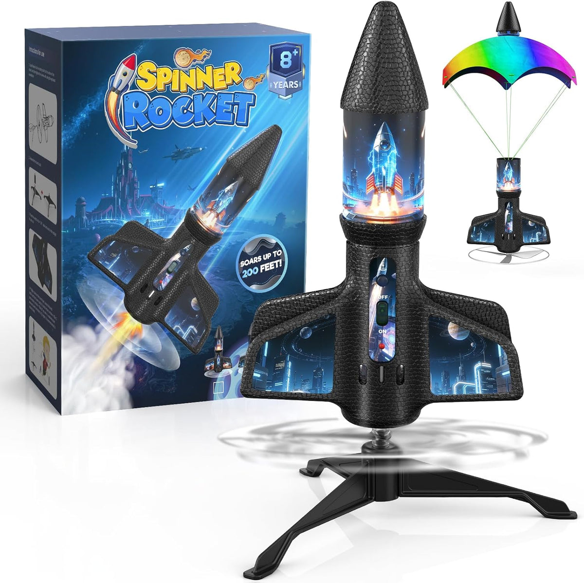 Lanzacohetes para niños, Spinner Rokcet, juguetes Rokcet para niños de 6 a