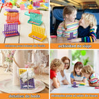 THE TWIDDLERS Paquete de 24 mini juegos de mesa cuatro en una fila, juguetes a granel (4 colores), regalos de regreso para niños para juegos de fiesta de cumpleaños, mini juegos de viaje para niños