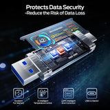 MOVE SPEED Unidad USB de 256 GB con pantalla inteligente 1090 MB\/s...