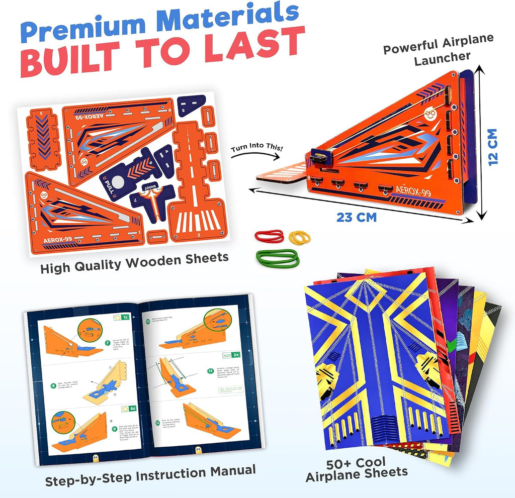 Doctor Jupiter Kit de lanzador de aviones de papel para niños a partir de 6