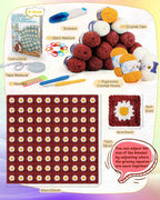 Coopay Kit de ganchillo para principiantes, kit de manta de ganchillo