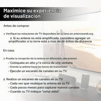GE Antena de TV para Smart TV interior, antena HD, canales locales