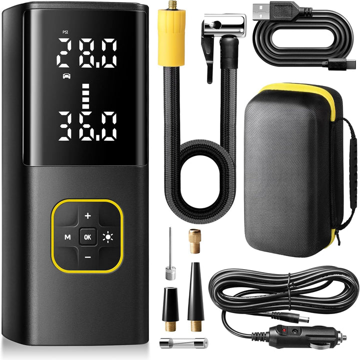 Zune Lotoo - Inflador de neumáticos recargable, compresor de aire p...