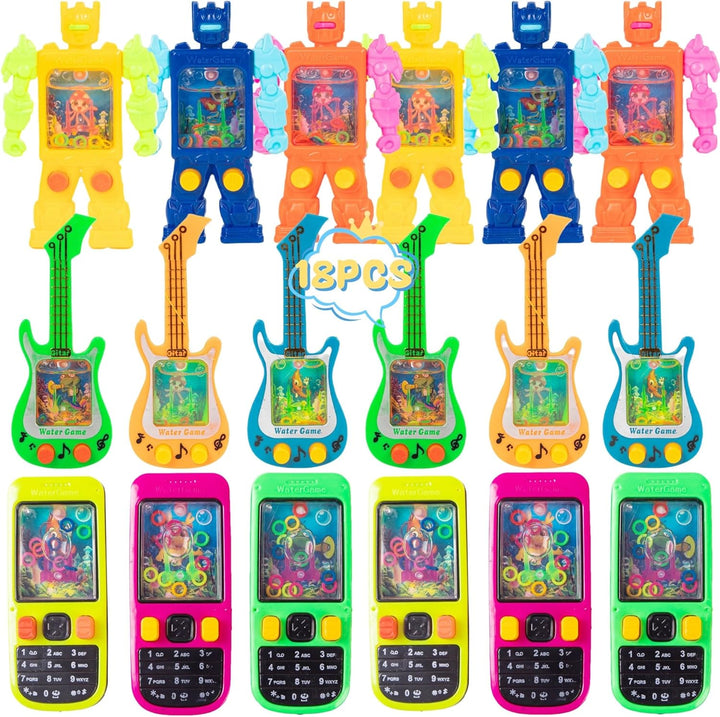Juego de agua de mano de 36 piezas de diseño mixto, juguetes de man...