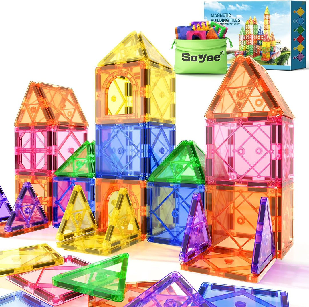Soyee Bloques de construcción magnéticos para niños de 3 a