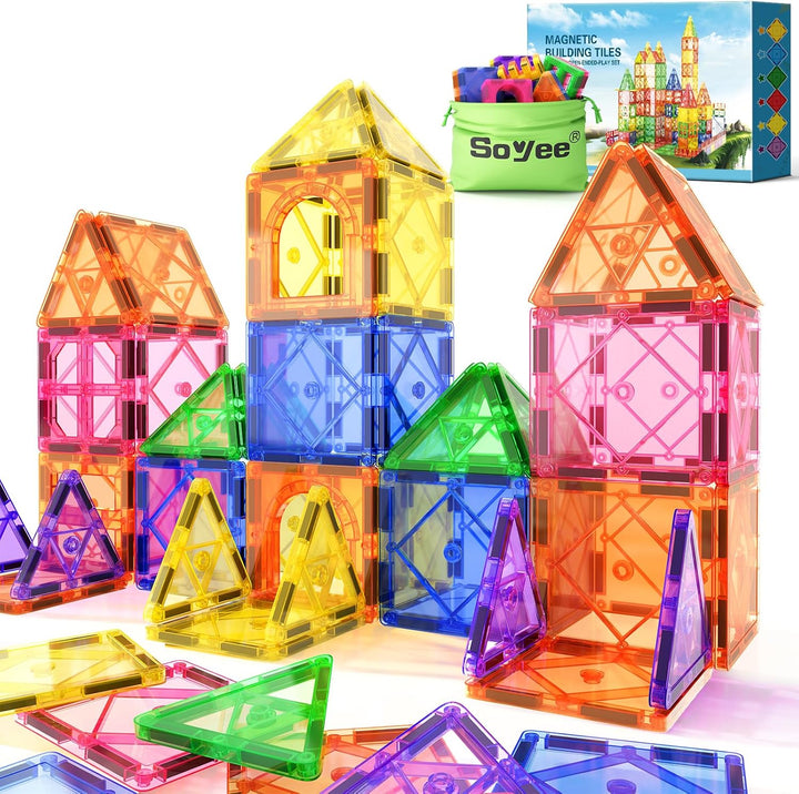 Soyee Bloques de construcción magnéticos para niños de 3 a