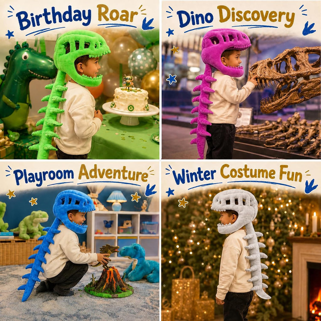 Sachie Disfraz de esqueleto de dinosaurio para niños, juguetes de