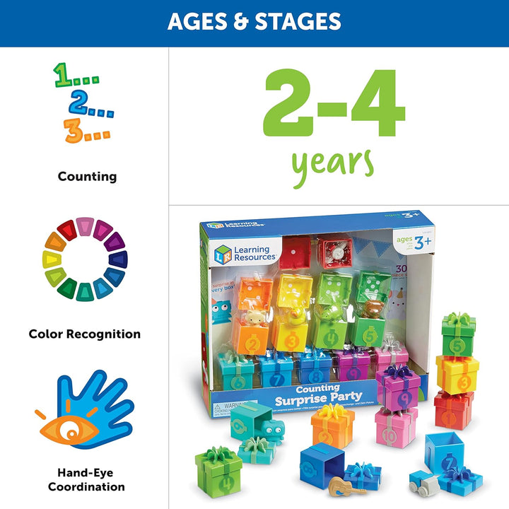Learning Resources Fiesta Sorpresa de Contar - Juguetes Montessori...