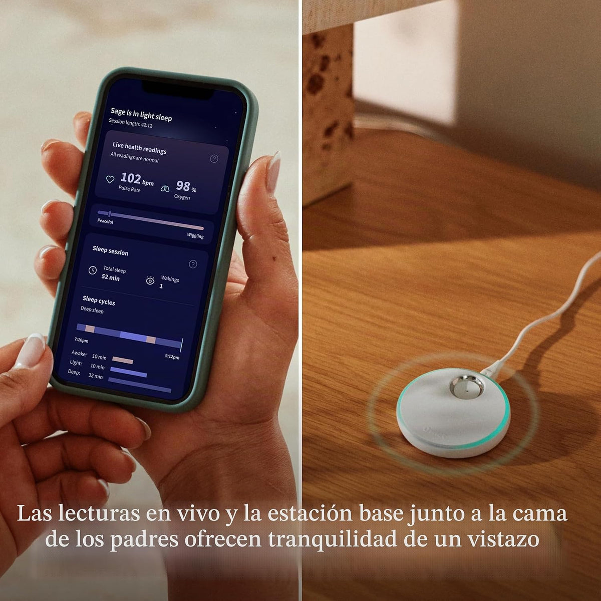 Owlet Dream Sock Monitor inteligente para bebés, mejor sueño para el bebé y para ti