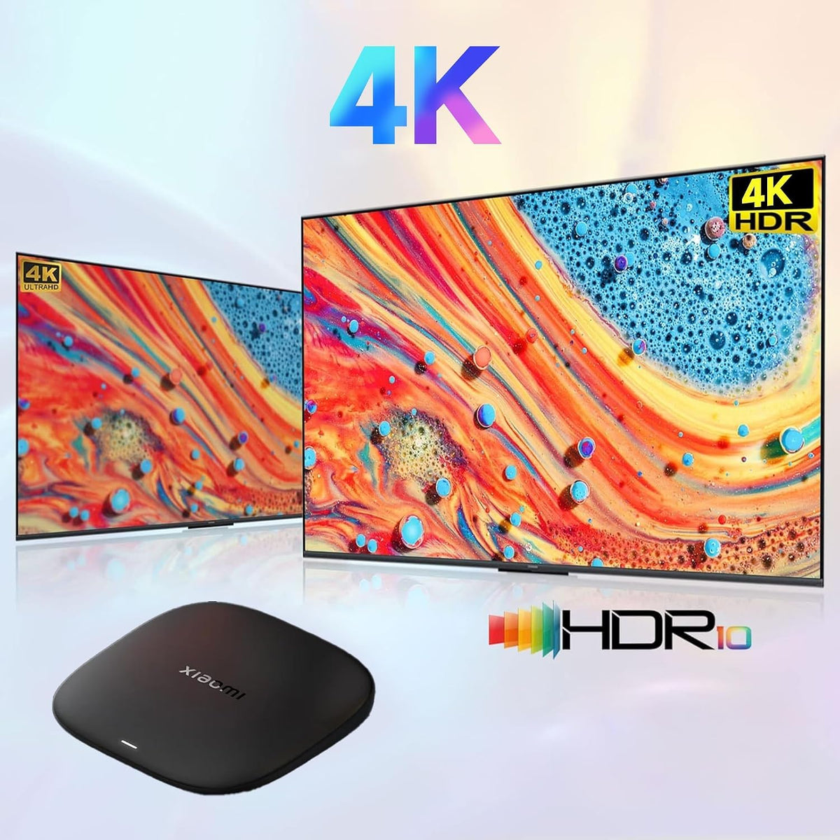 Xiaomi Android Google TV Box S 3ª generación, 4K UHD TV Box Dolby Vision Atmos y DTS:X, 2 GB + 32 GB de almacenamiento WiFi 6 HDMI 2.1 360° Bluetooth Control remoto de voz para televisión, Internet Smartphones Streaming