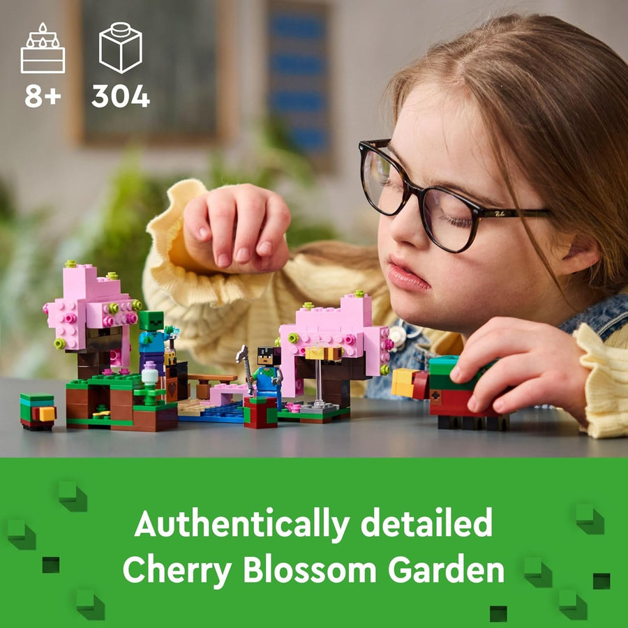 LEGO Minecraft The Cherry Blossom Garden juguete de