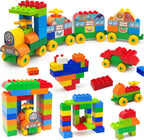 CONVENTEJOY Juego de bloques de construcción clásicos de 150 piezas para niños pequeños de 3 a 6 años, juguete educativo de tren de ladrillos de construcción grandes, juguetes STEM compatibles con las