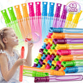 Paquete de 48 varitas de burbujas grandes a granel en 6 colores, recuerdos de fiesta a granel para niños, ideales para Pascua, verano, Halloween, San Valentín, premios escolares para niños y