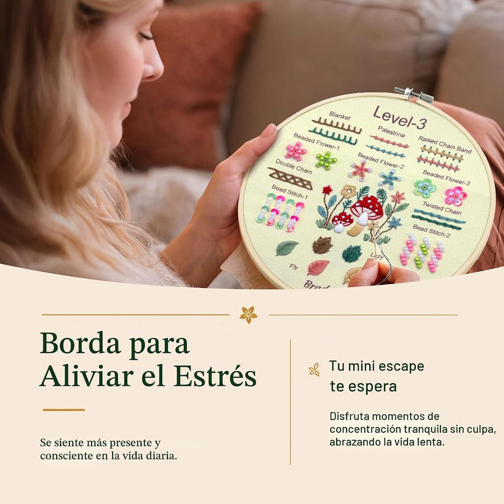 Bradove Beginner Embroidery Kit para Adults y Kids