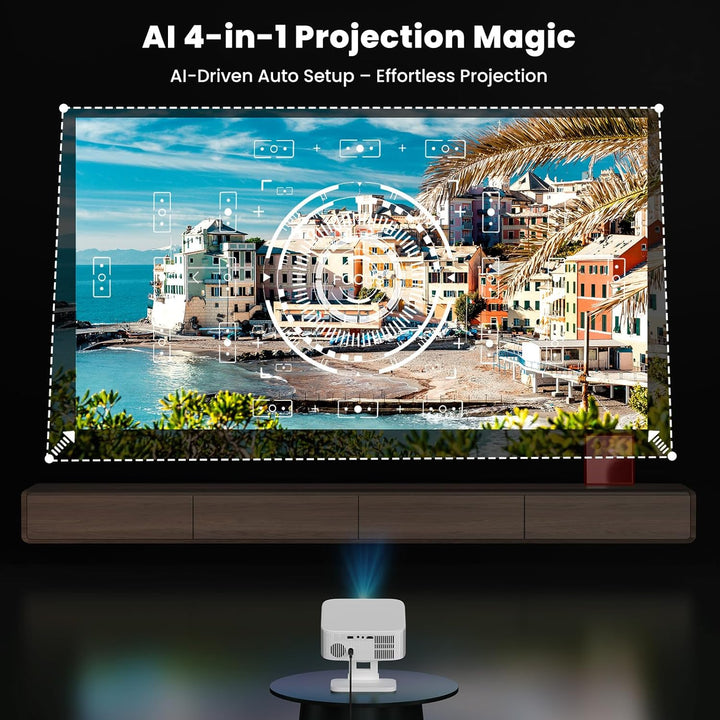 [1500 ANSI\/aplicaciones integradas] Proyector inteligente con WiFi...